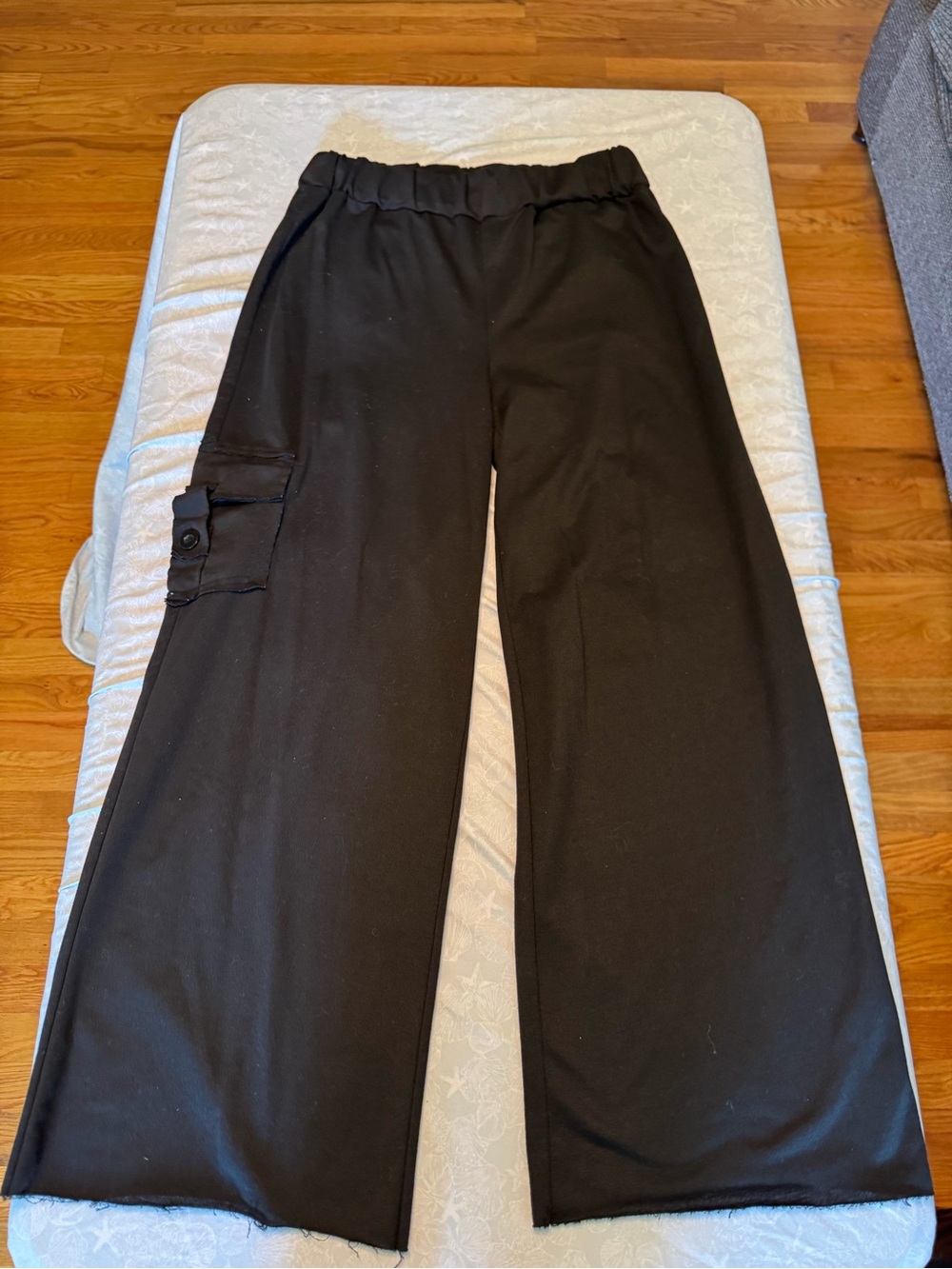 Black Wide Leg Cargo Pants
